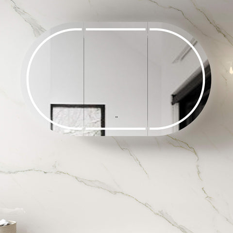 Bondi LED Matte White Shaving Cabinet LED Shaving Cabinet Otti Australia 1500mm