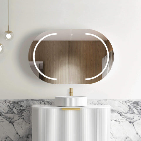 Bondi LED Natural Oak Shaving Cabinet LED Shaving Cabinet Otti Australia 900mm