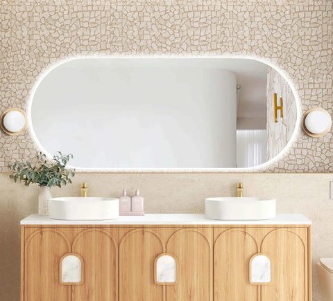 NOOSA LED Oval Frameless Mirror 1800x750mm