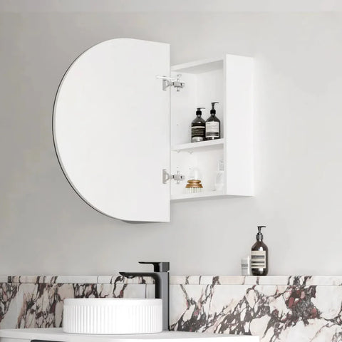LED COOGEE Shaving Cabinet 900mm Natural Oak / Black Oak / Matte White (3 Colour Function)