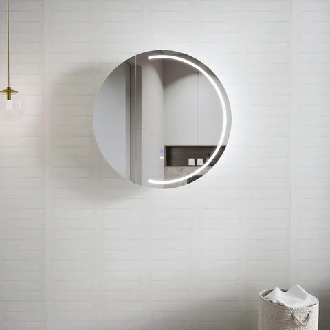 LED LONDON Shaving Cabinet 800mm Matte White (3 Colour Function)