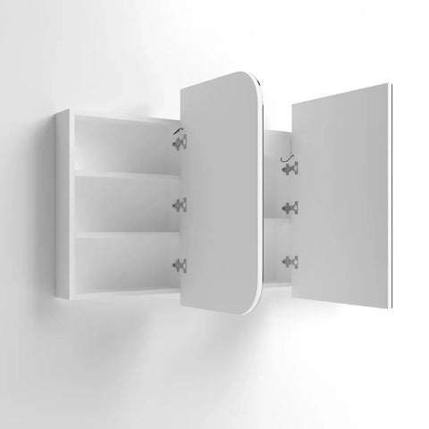 LED NEWPORT Shaving Cabinet 1500mm Matte White (3 Colour Function)