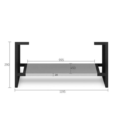 Boston Light Grey Leg Vanity Parts Otti Australia 1200mm