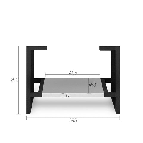 Boston Light Grey Leg Vanity Parts Otti Australia 600mm