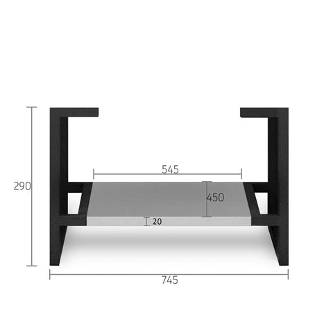 Boston Light Grey Leg Vanity Parts Otti Australia 750mm