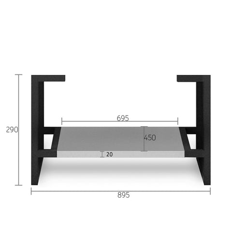 Boston Light Grey Leg Vanity Parts Otti Australia 900mm