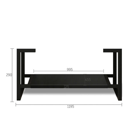 Byron Black Oak Leg Vanity Parts Otti Australia 1200mm