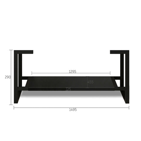 Byron Black Oak Leg Vanity Parts Otti Australia 1500mm