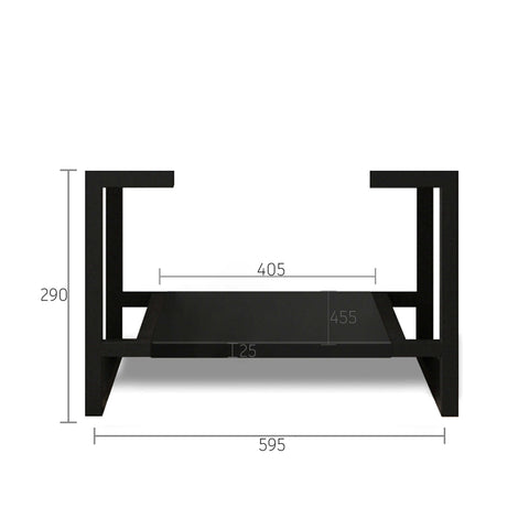Byron Black Oak Leg Vanity Parts Otti Australia 600mm