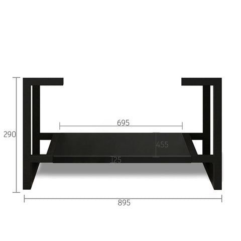 Byron Black Oak Leg Vanity Parts Otti Australia 900mm