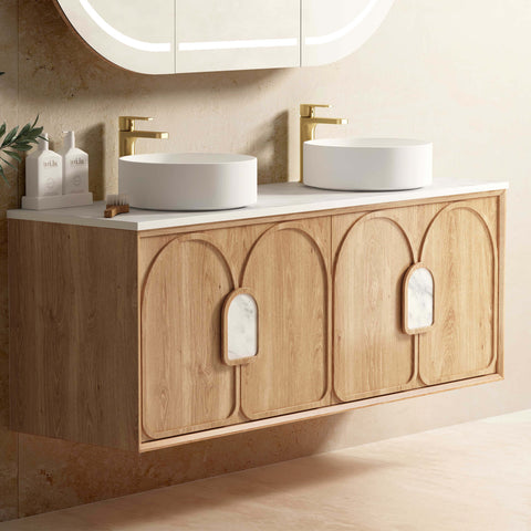 Laguna Natural American Oak Double Basin Vanity