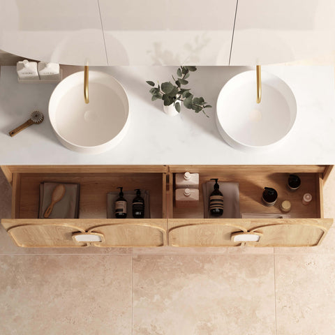 Laguna Natural American Oak Double Basin Vanity