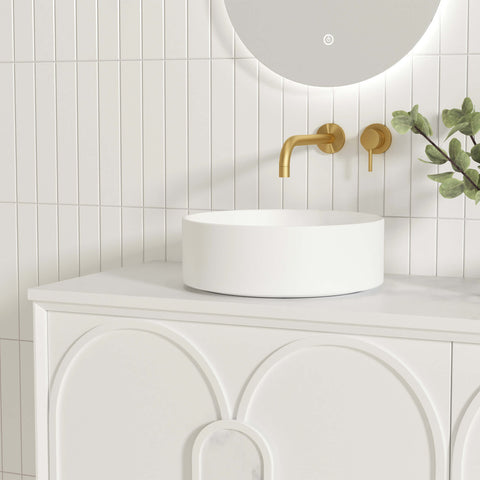 Laguna Satin White Double Basin Vanity