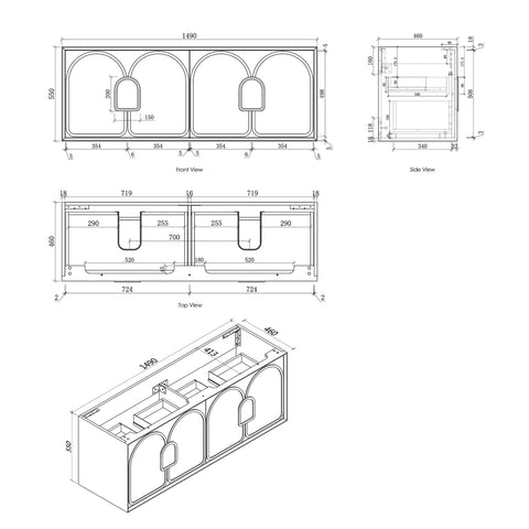 Laguna Natural American Oak Double Basin Vanity