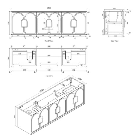 Laguna Natural American Oak Double Basin Vanity