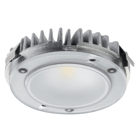 LED Downlight 3pc Kit - Cool White for Recess Mounting Features: LED downlight kit 3092 for recess mounting24V SystemDimmable Colour temperature (K) 4000 (Cool White) Housing diameter Ø (mm): 65 Housing height (mm): 2.6 Downlight diameter drill hole Ø (mm
