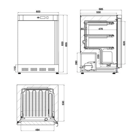 115L Solid Door Commercial Freezer (FSS2H-SD-HT)
