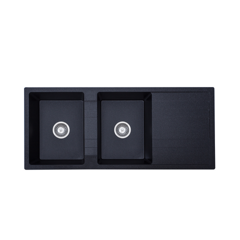 M-GS406B – Ria Double Bowl With Drainer – Granite Sink