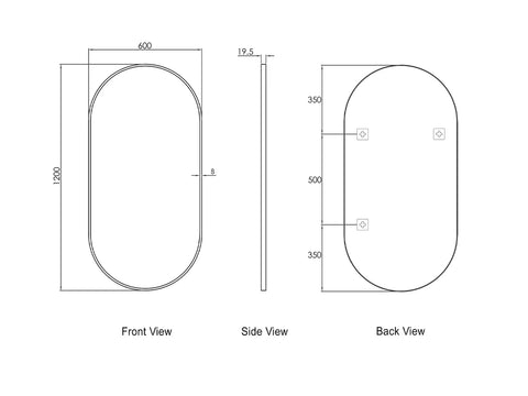 NOOSA Oval Framed Mirror 1200/900mm - Matte White