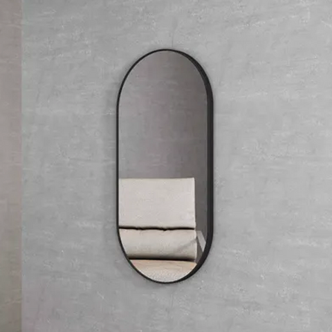 NOOSA Oval Framed Mirror 1200/900mm - Matte Black