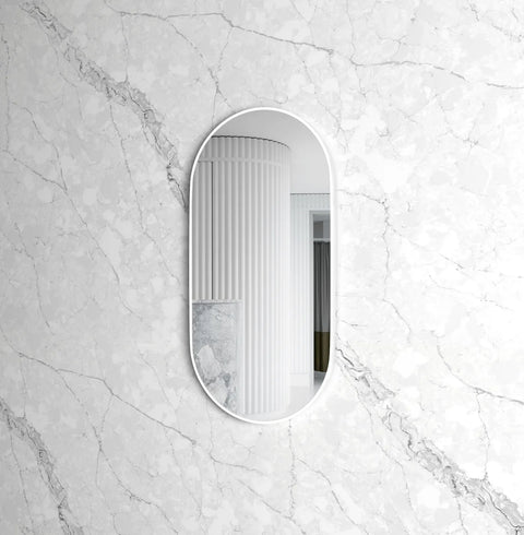 NOOSA Oval Framed Mirror 1200/900mm - Matte White