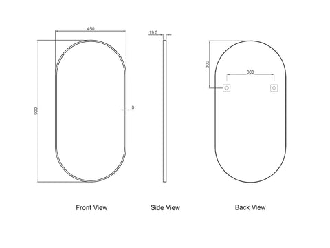 NOOSA Oval Framed Mirror 1200/900mm - Matte White