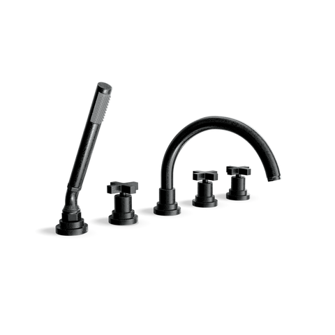 Deck-Mounted 5-Hole Bathtub Set with Hand Spray | Monte Croce