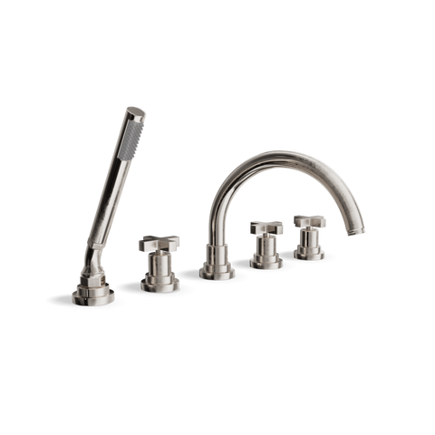 Deck-Mounted 5-Hole Bathtub Set with Hand Spray | Monte Croce