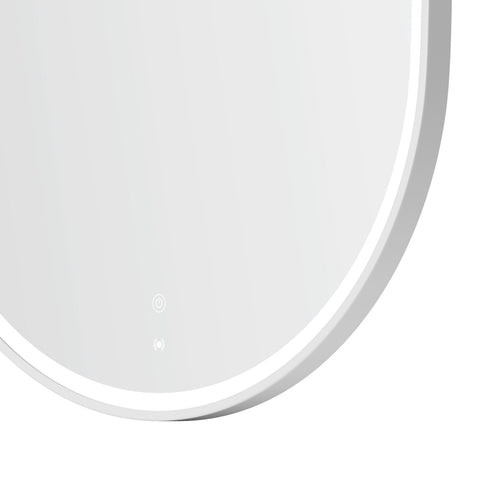 NOOSA LED Oval Metal Frame Mirror 1800x750mm Matte White