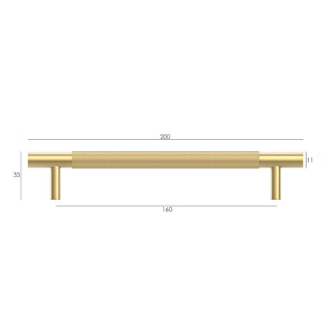 NORD - Brushed Brass Handle (Premium Solid Brass Construction) (All Sizes)
