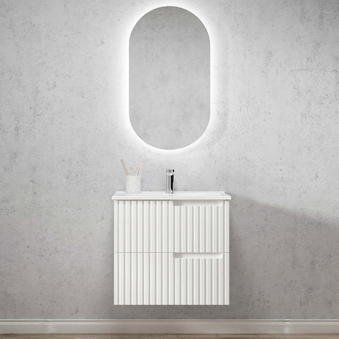 Noosa Ceramic Top Single Basin Vanity Vanity Otti Australia 600mm