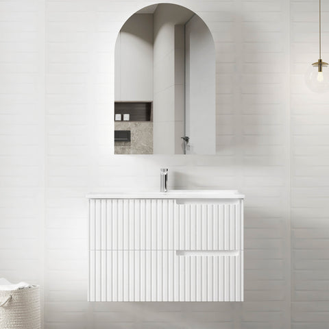 Noosa Ceramic Top Single Basin Vanity Vanity Otti Australia 900mm