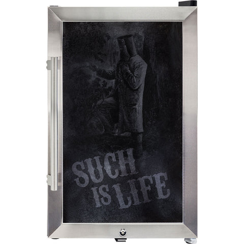 Ned Kelly Designed Glass Door Bar Fridge 70 Litre - Model SC70-SS-NED