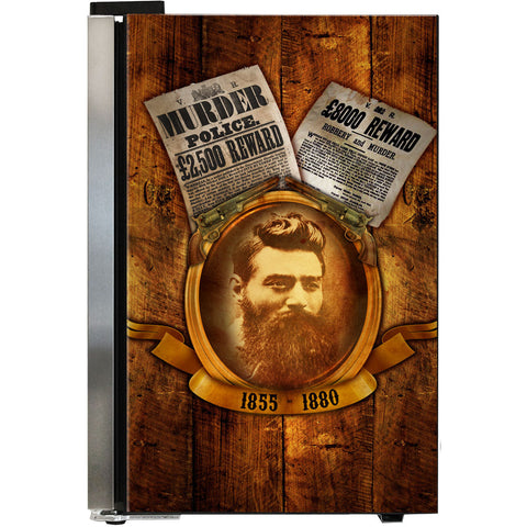 Ned Kelly Designed Glass Door Bar Fridge 70 Litre - Model SC70-SS-NED