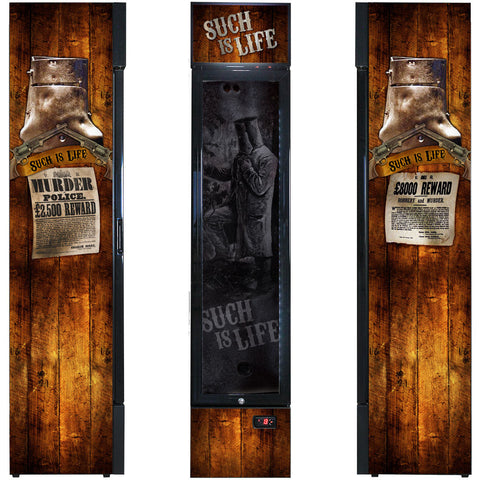 Ned Kelly Branded Skinny Upright Bar Fridge - Model SS-P160FA-NED