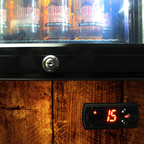 Ned Kelly Branded Skinny Upright Bar Fridge - Model SS-P160FA-NED