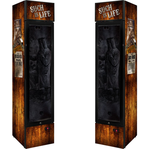 Ned Kelly Branded Skinny Upright Bar Fridge - Model SS-P160FA-NED