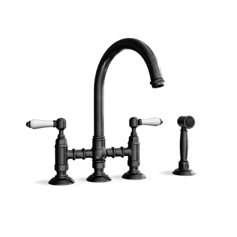 Bridge Kitchen Tap with Side Spray — Gooseneck Swivel Spout | Campania Bridge Kitchen Tap with Side Spray — Gooseneck Swivel Spout | Campania combines elegance and functionality for your dream kitchen.