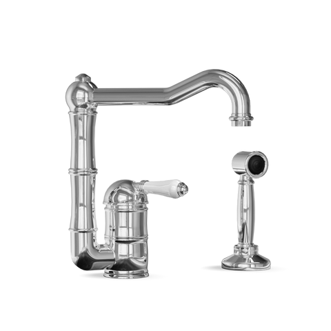 Single-Lever Kitchen Tap with Side Spray — Offset Swivel Spout | Lazio Shop the Single-Lever Kitchen Tap with Side Spray — Offset Swivel Spout | Lazio for modern performance and timeless Italian craftsmanship.