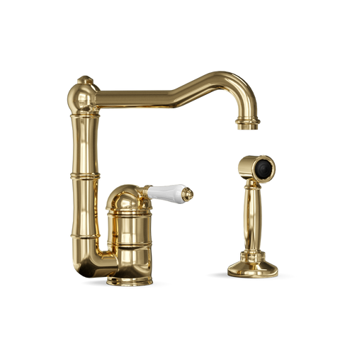 Single-Lever Kitchen Tap with Side Spray — Offset Swivel Spout | Lazio Shop the Single-Lever Kitchen Tap with Side Spray — Offset Swivel Spout | Lazio for modern performance and timeless Italian craftsmanship.