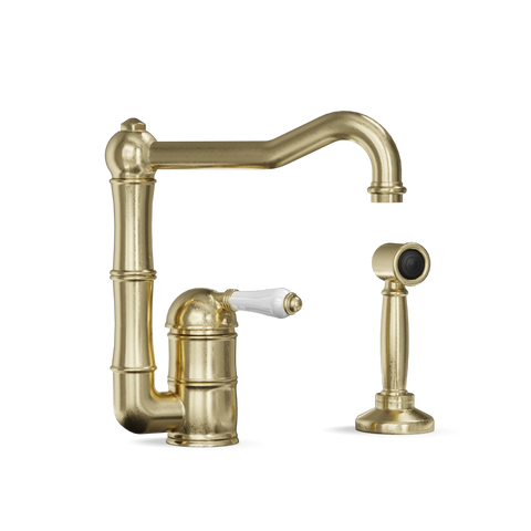 Single-Lever Kitchen Tap with Side Spray — Offset Swivel Spout | Lazio Shop the Single-Lever Kitchen Tap with Side Spray — Offset Swivel Spout | Lazio for modern performance and timeless Italian craftsmanship.