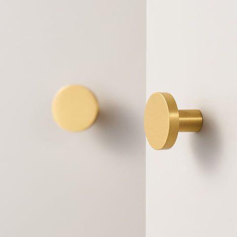 Nova Solid Brass Knob | Satin Brass