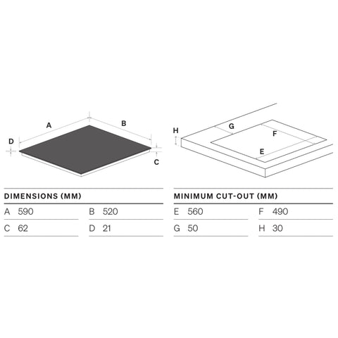 Omega 60cm Induction Cooktop with Touch Controls