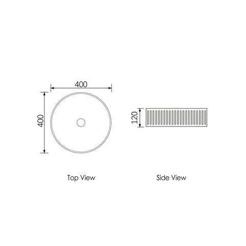 Hudson Round Concrete Basin 400mm White