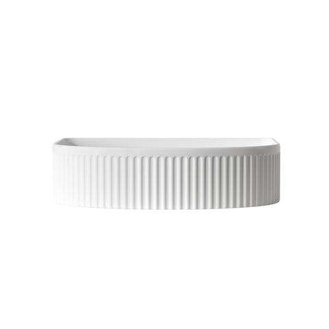 Archie Above Counter Center Waste Basin 415x365mm Matte White