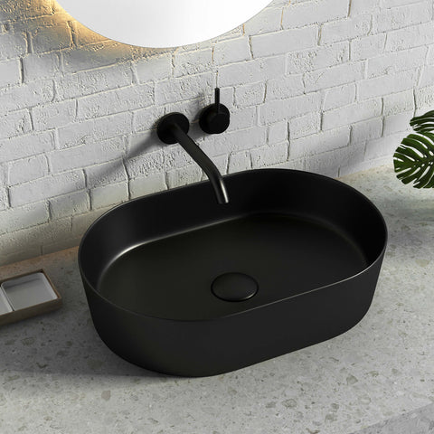 Quay Oval Basin 500x340mm Matte Black