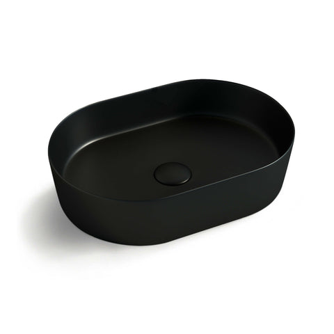 Quay Oval Basin 500x340mm Matte Black