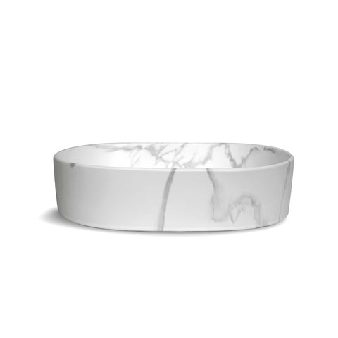 Quay Oval Basin 500x340mm Matte Carrara
