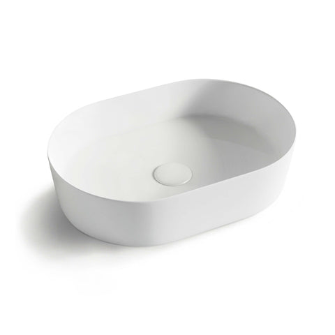 Quay Oval Basin 500x340mm Matte White