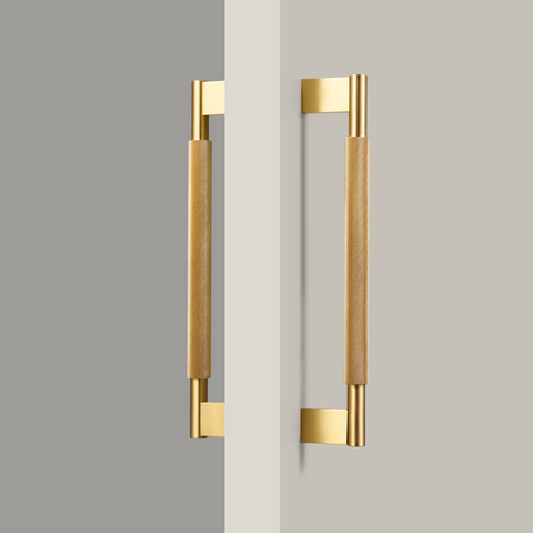 Pedro Double-Sided Solid Brass Entry Pull | Satin Brass